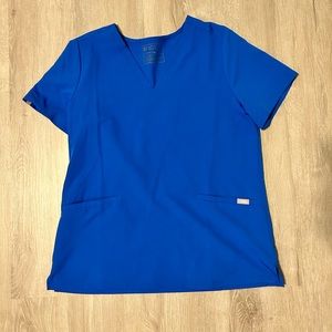Figs Royal Blue Casma Top